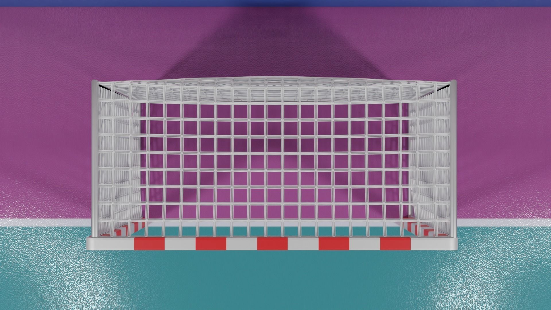 Standard Futsal Goal 3D model_3