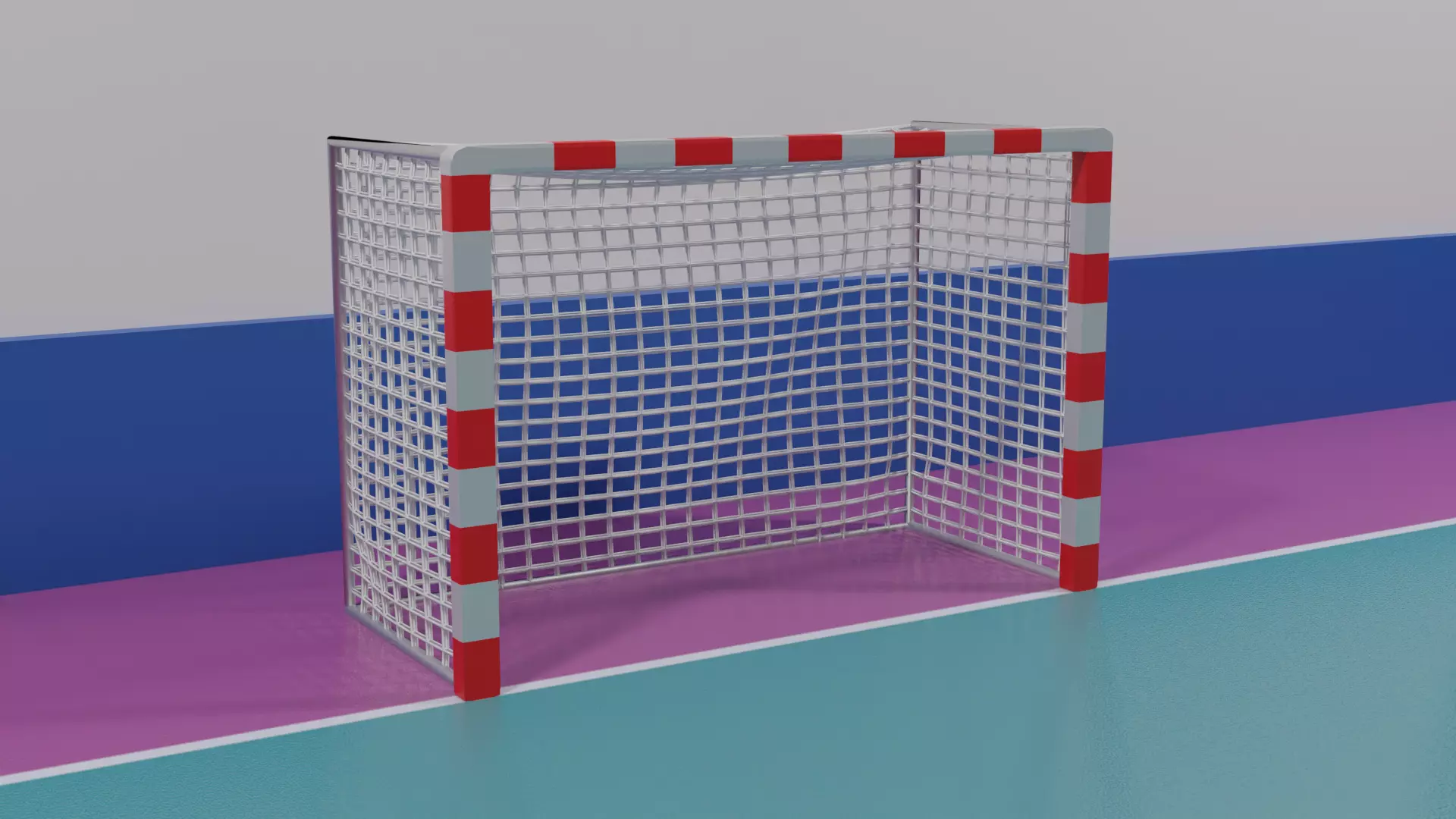 Standard Futsal Goal 3D model_0