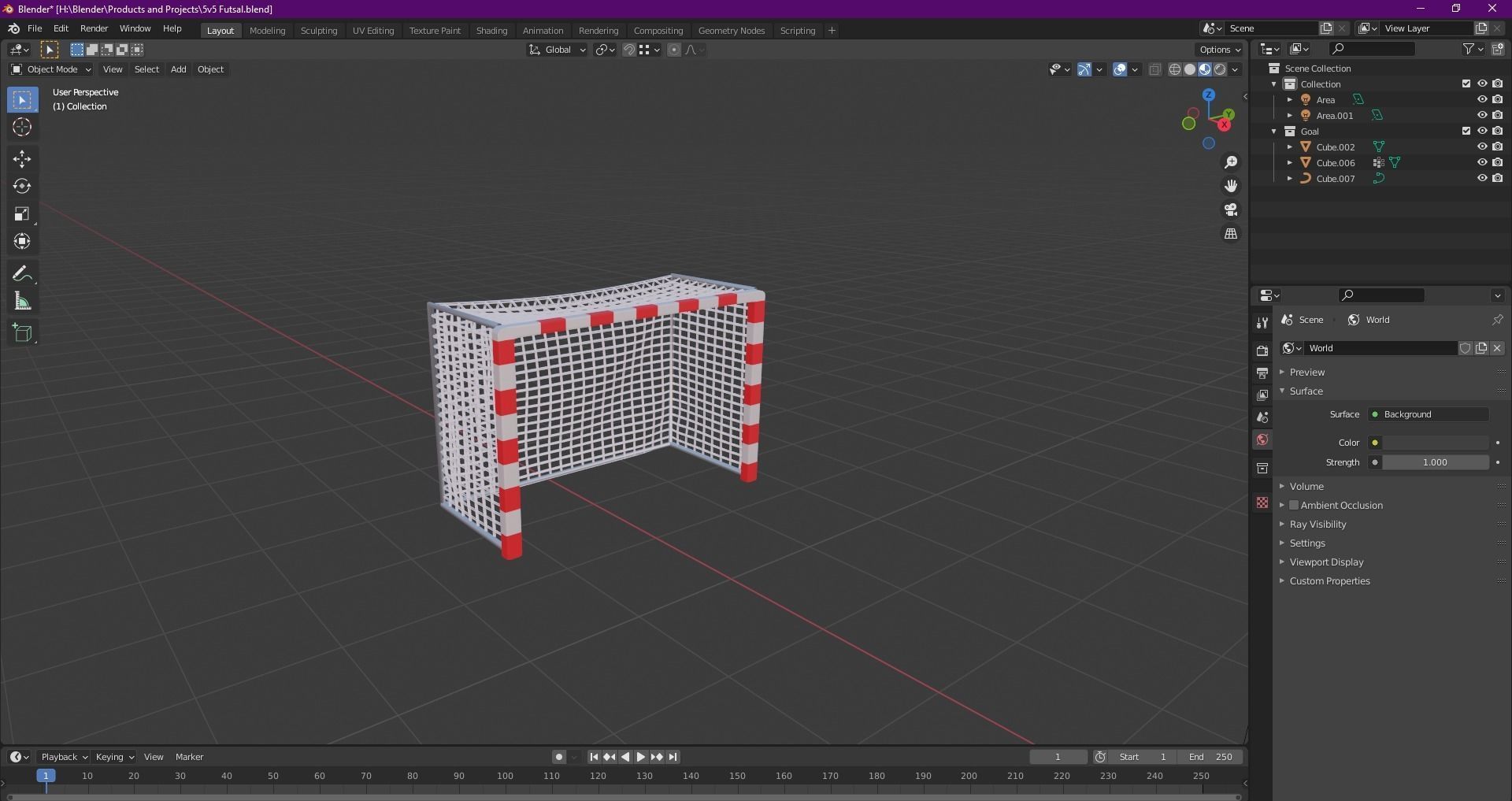 Standard Futsal Goal 3D model_21