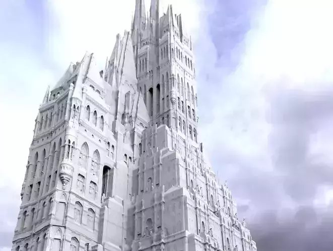 Wizarding world arch warlocks tower 3D 