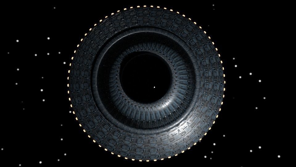 UFO 3D Model spaceship flying in night sky Free 3D print model_3