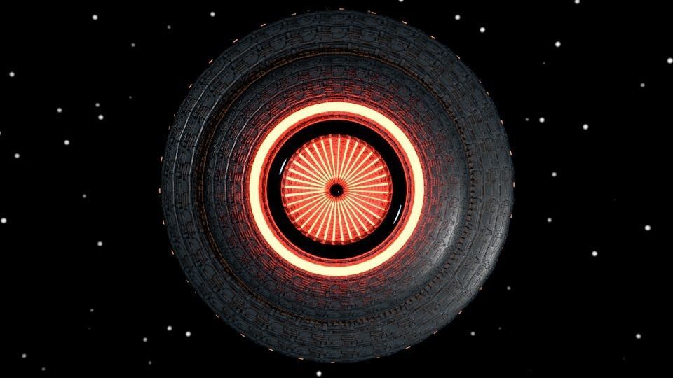 UFO 3D Model spaceship flying in night sky Free 3D print model_4