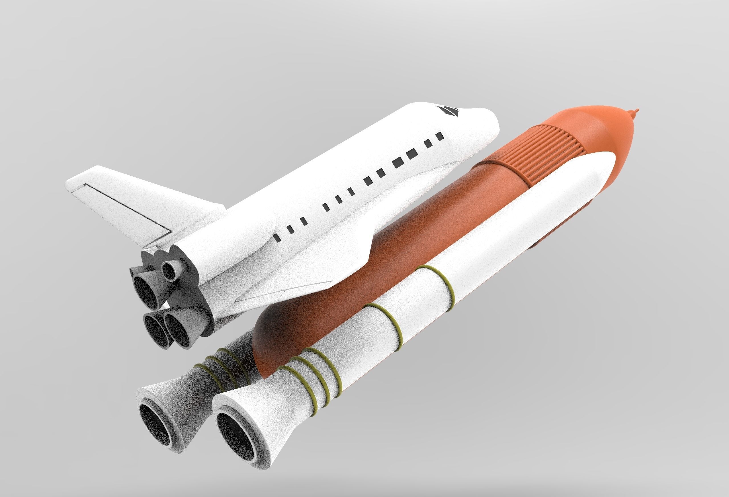 shuttle - space ship NASA 3D model_25