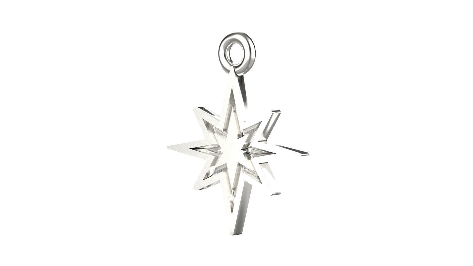 star pendant 3D print model_5