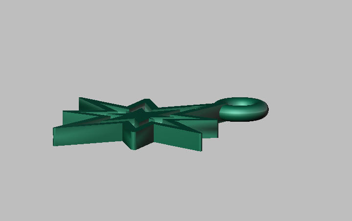 star pendant 3D print model_9