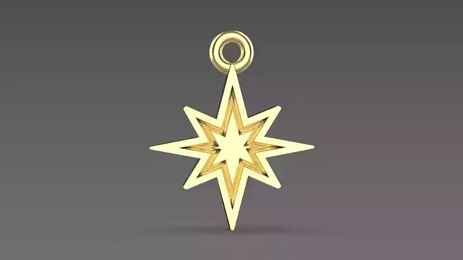 star pendant 3D print model star pendant 3D print model