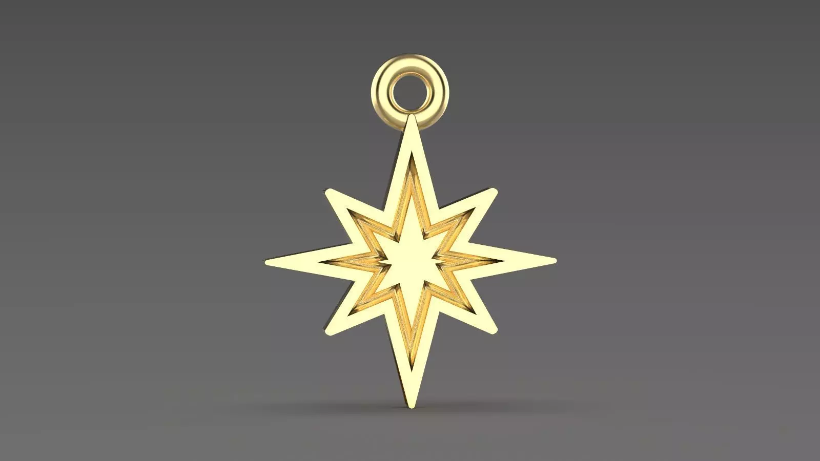 star pendant 3D print model_0