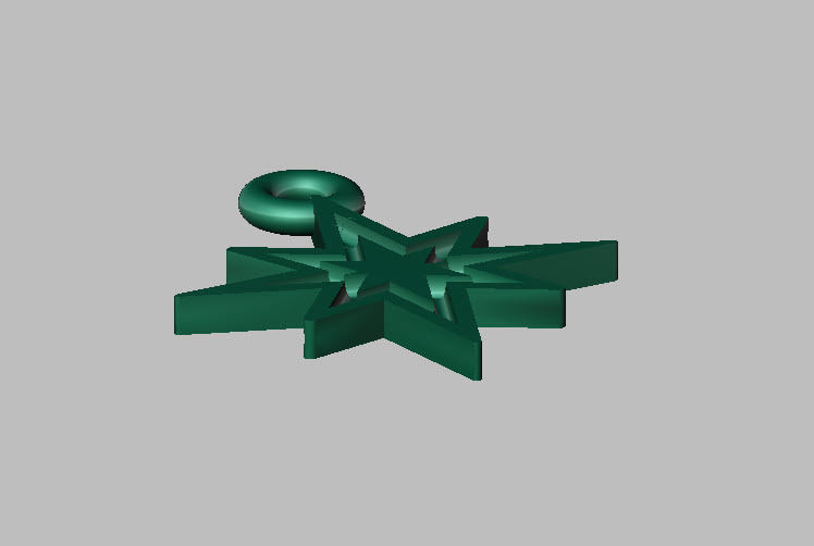 star pendant 3D print model_2