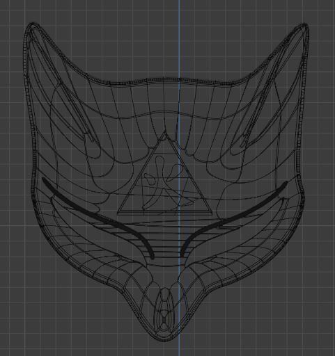 Japanese fox mask 3D print model_3