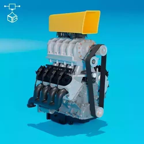 ENGINE LSX V8 SUPERCHARGED 3D print model