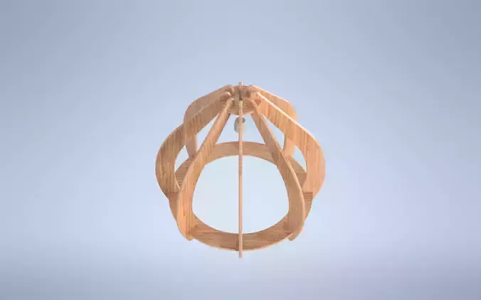 Chandelier made of sliced plywood