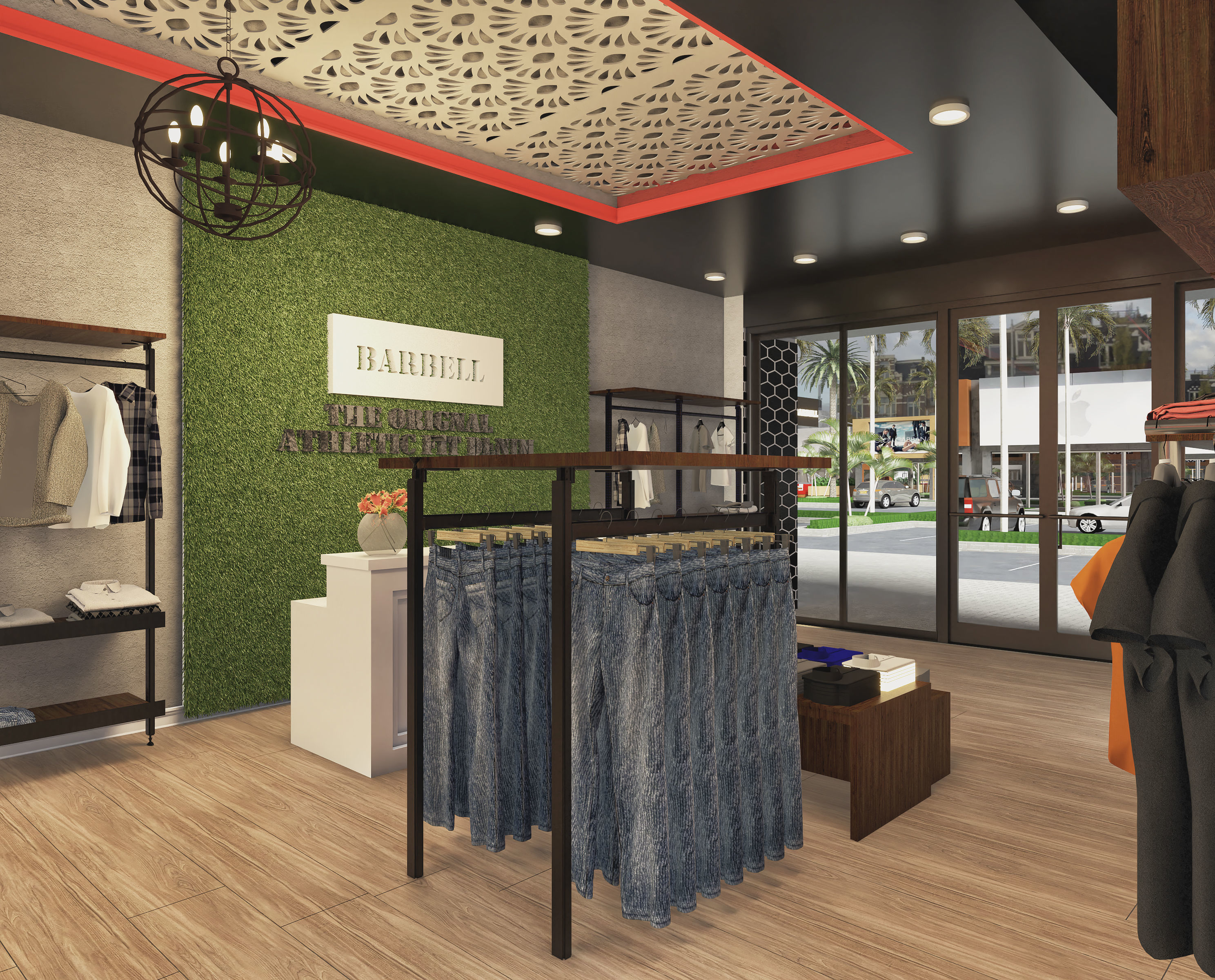 3D exterior and interior rendering of shop 3D model_18