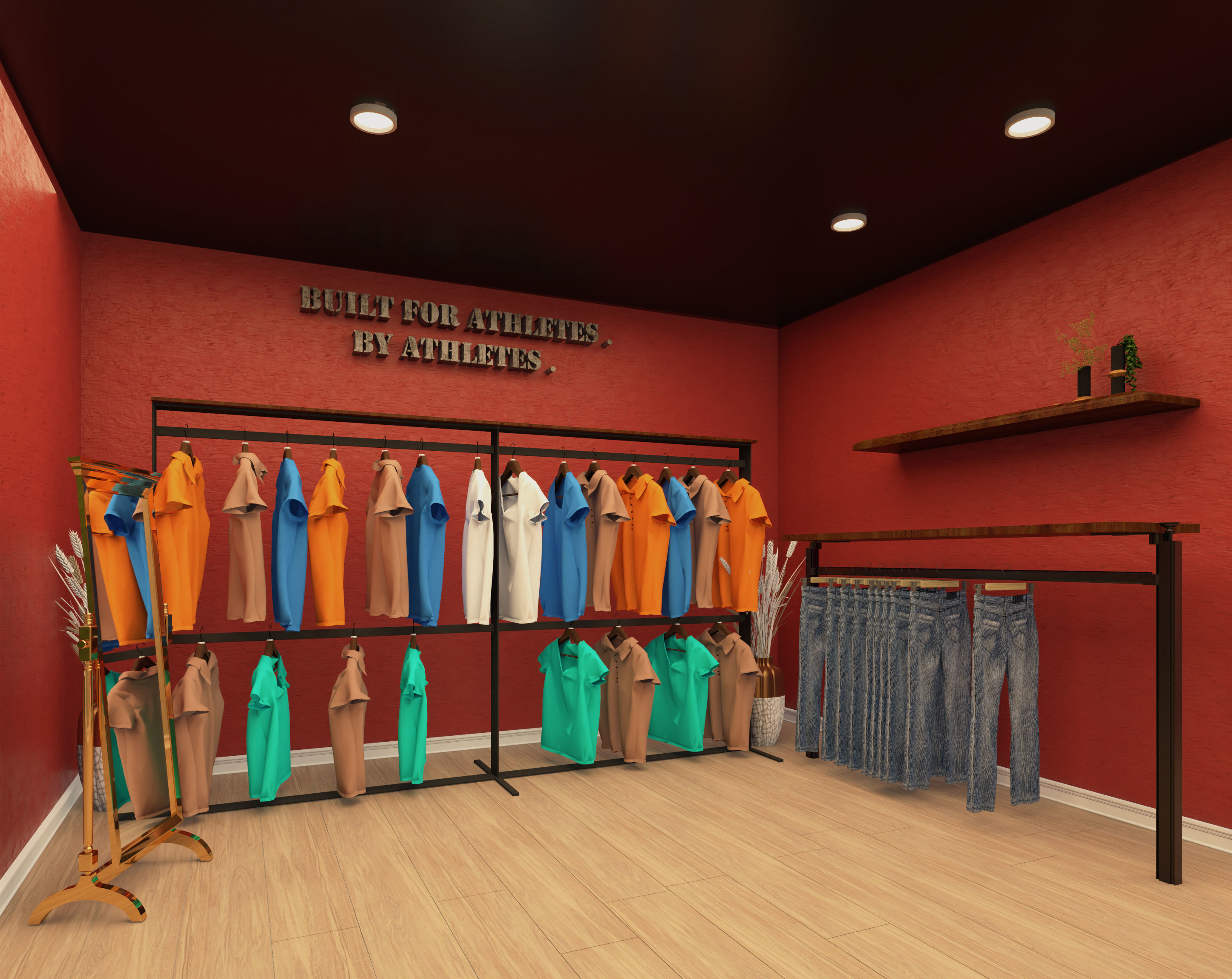 3D exterior and interior rendering of shop 3D model_14