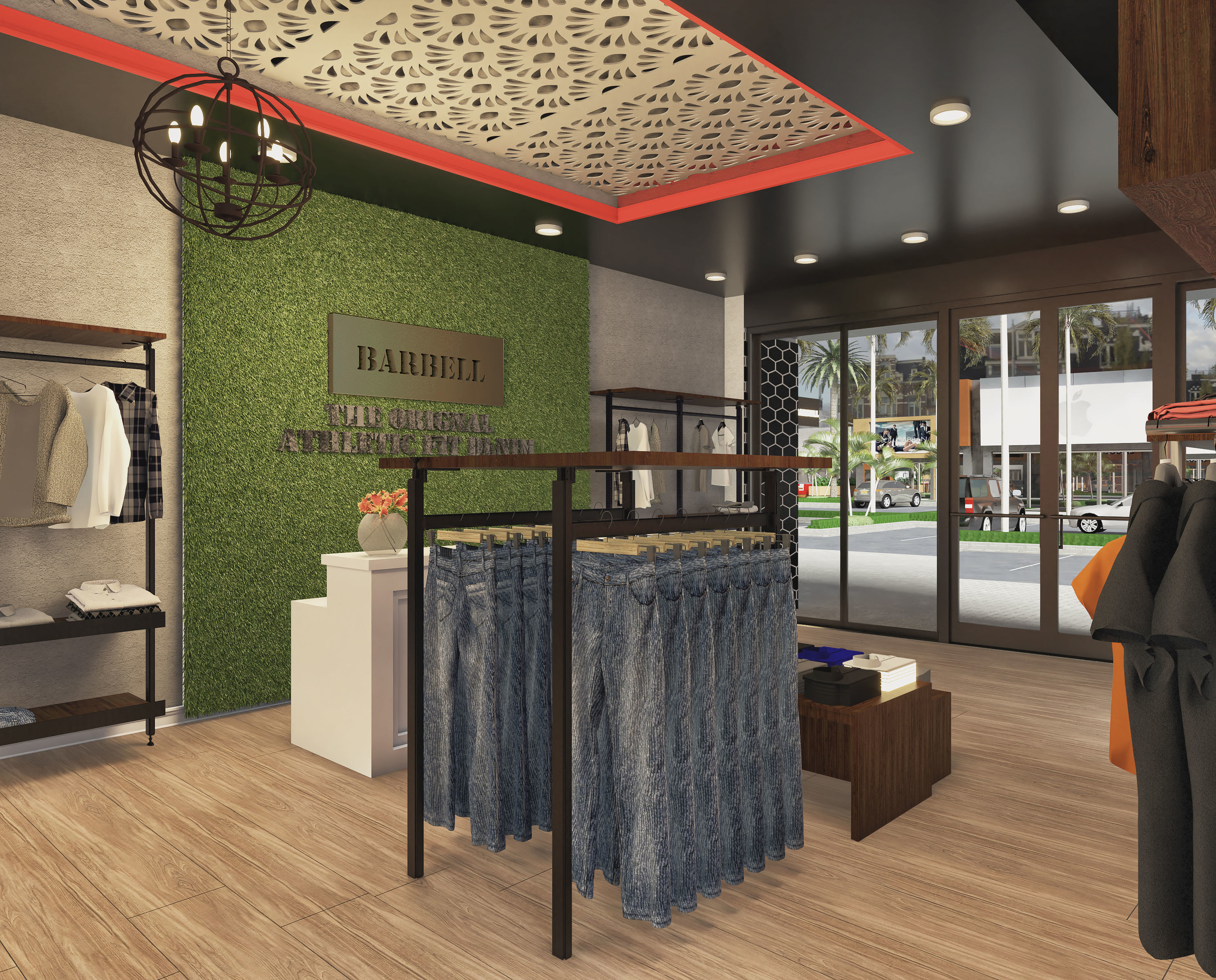 3D exterior and interior rendering of shop 3D model_21