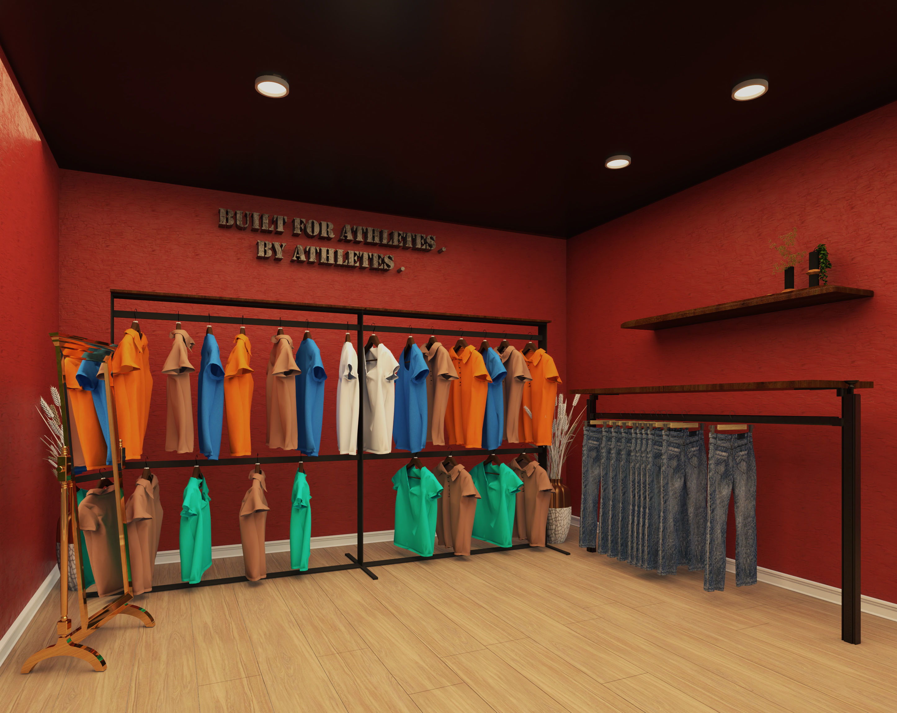 3D exterior and interior rendering of shop 3D model_13
