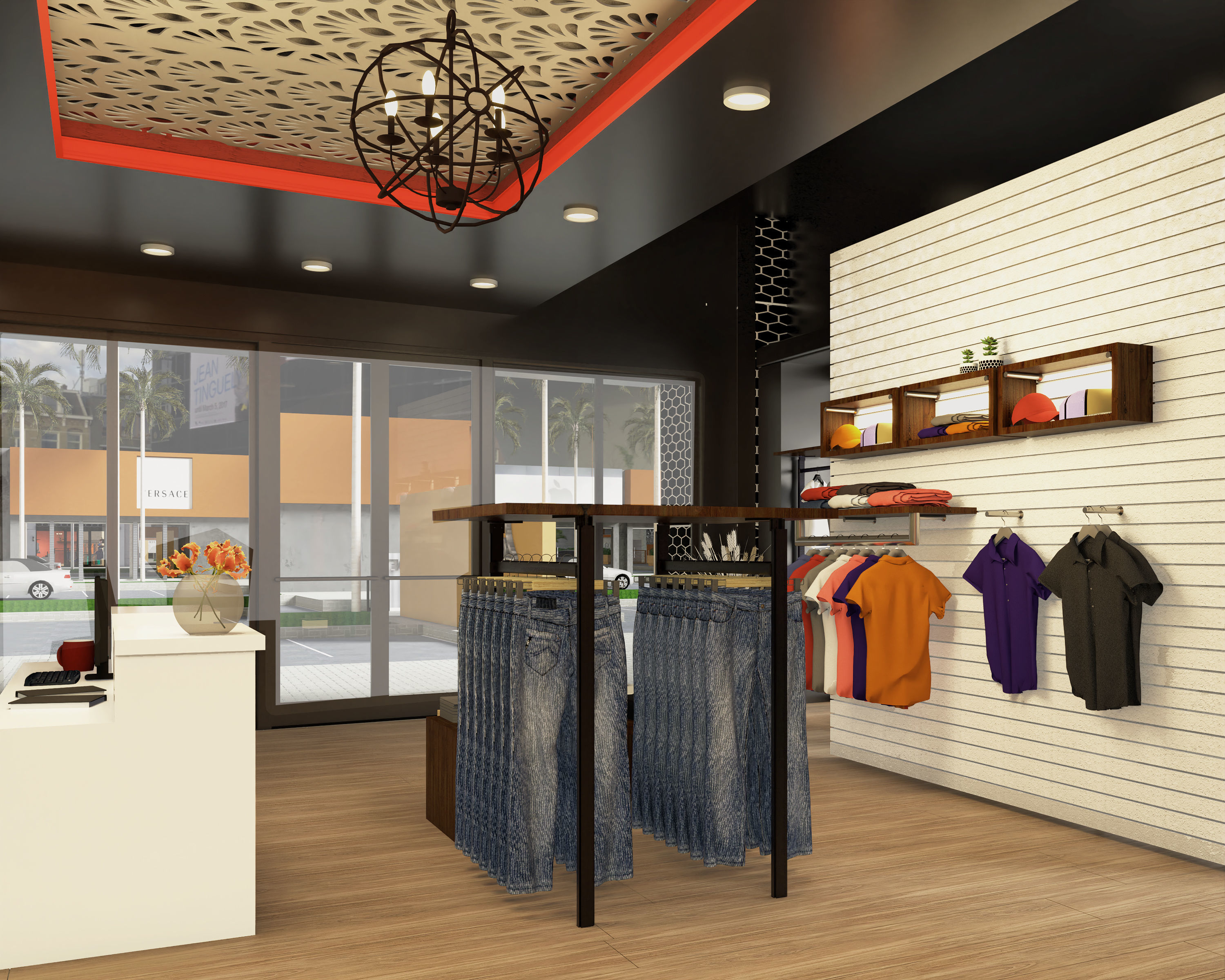 3D exterior and interior rendering of shop 3D model_17