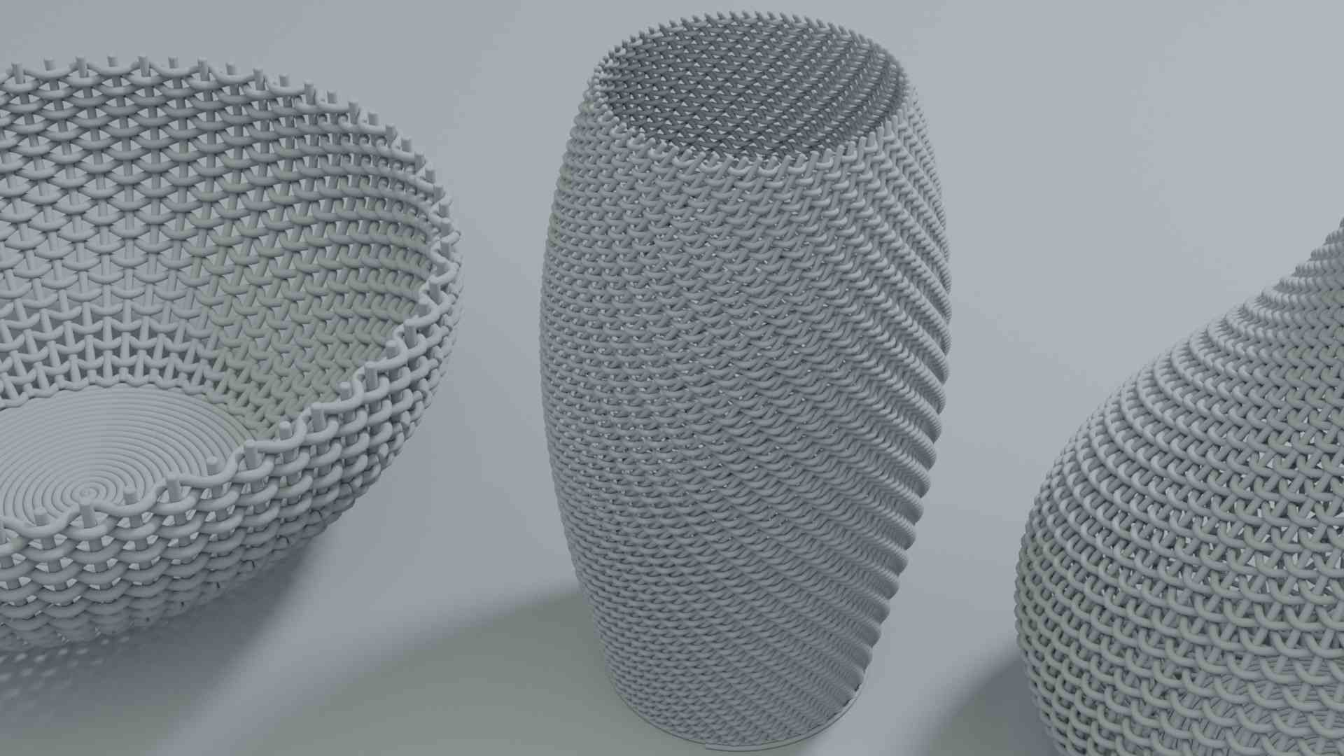 Wicker Baskets Hight Poy Models 3D model_14