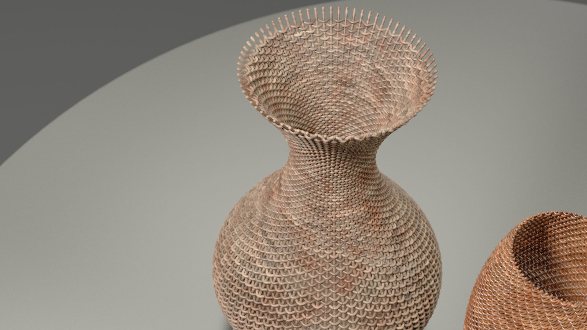 Wicker Baskets Hight Poy Models 3D model_6