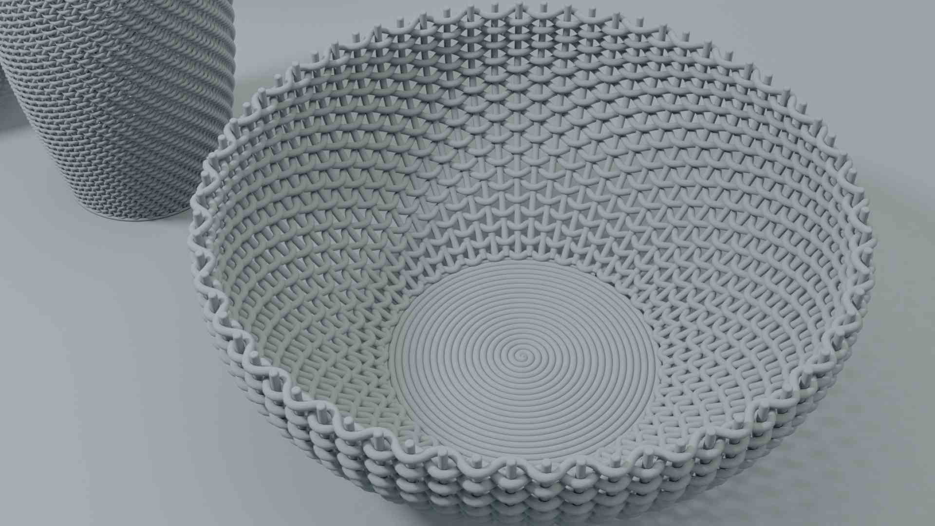 Wicker Baskets Hight Poy Models 3D model_15