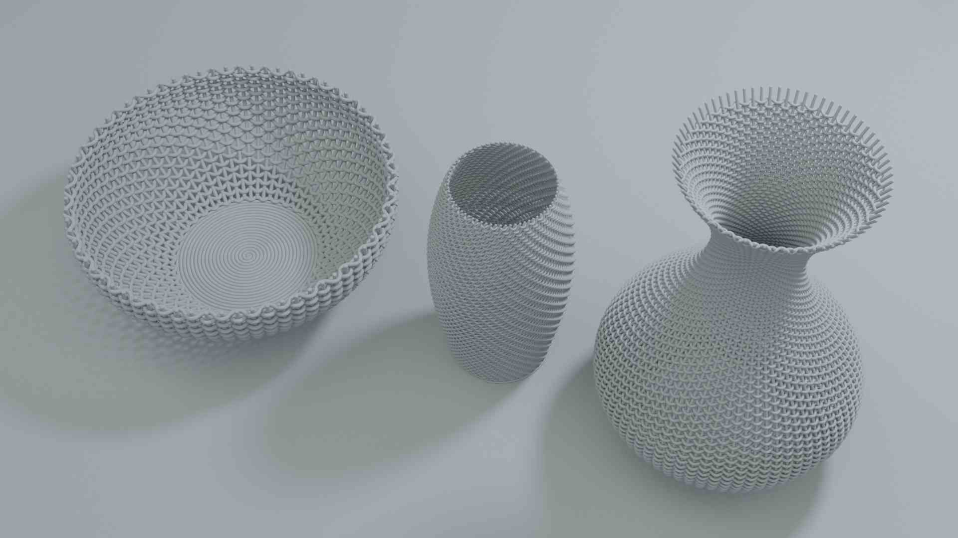 Wicker Baskets Hight Poy Models 3D model_12