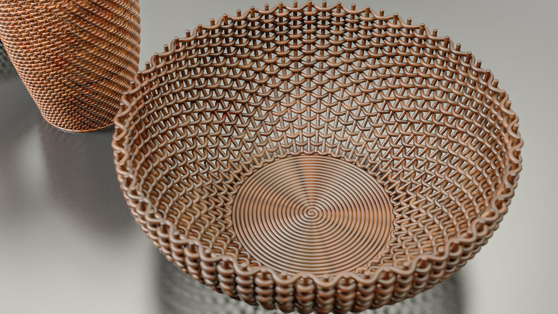 Wicker Baskets Hight Poy Models 3D model_10