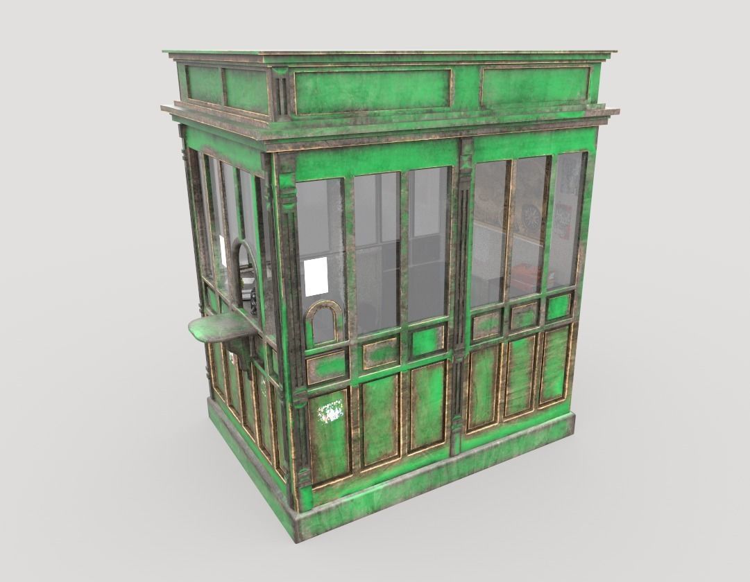 Ticket Office 3D model_3