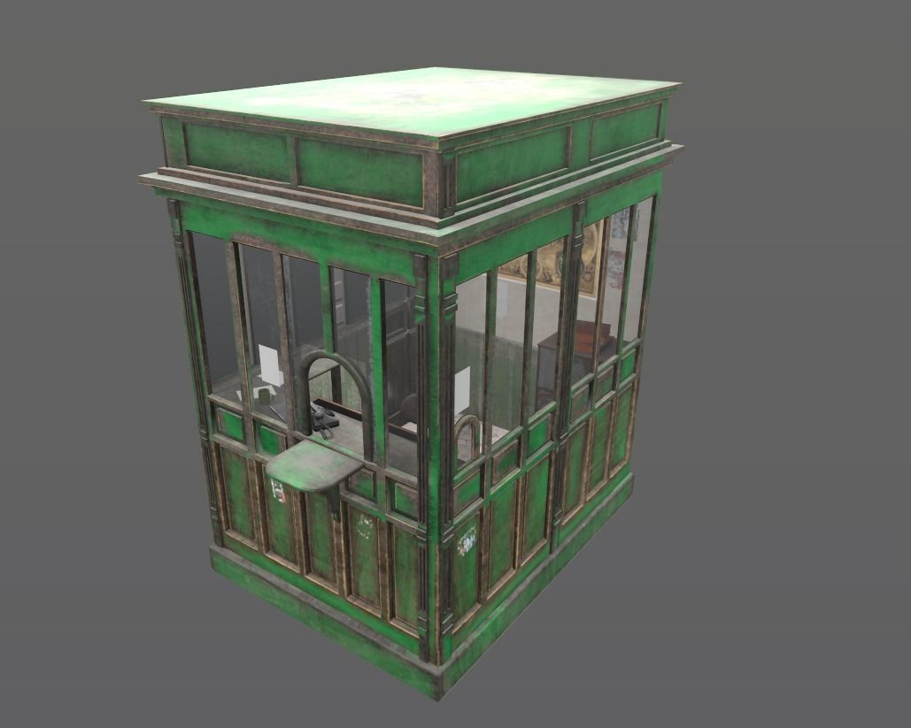 Ticket Office 3D model_7