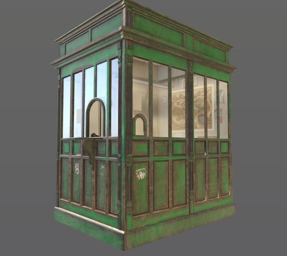 Ticket Office 3D model_2