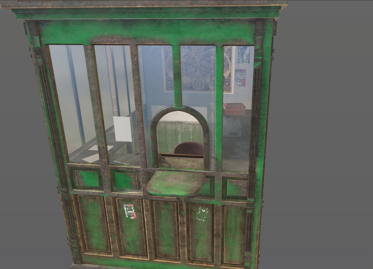 Ticket Office 3D model_4