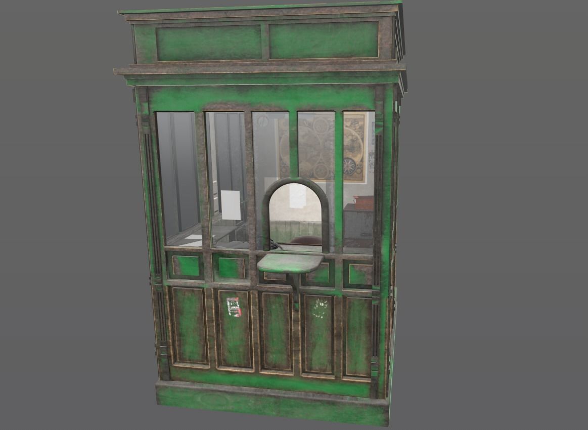 Ticket Office 3D model_8