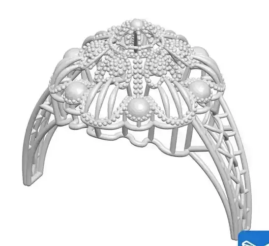 Ring 6 ornate hat with beads