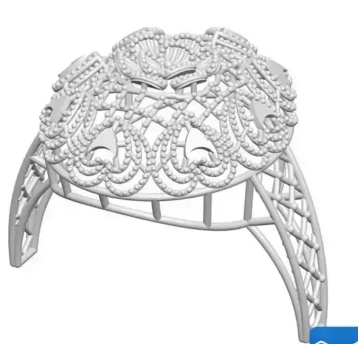 Ring 7 table with ornamental design