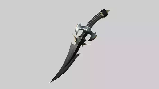 Medieval Dagger 01 Dark - Fantasy Character Weapon