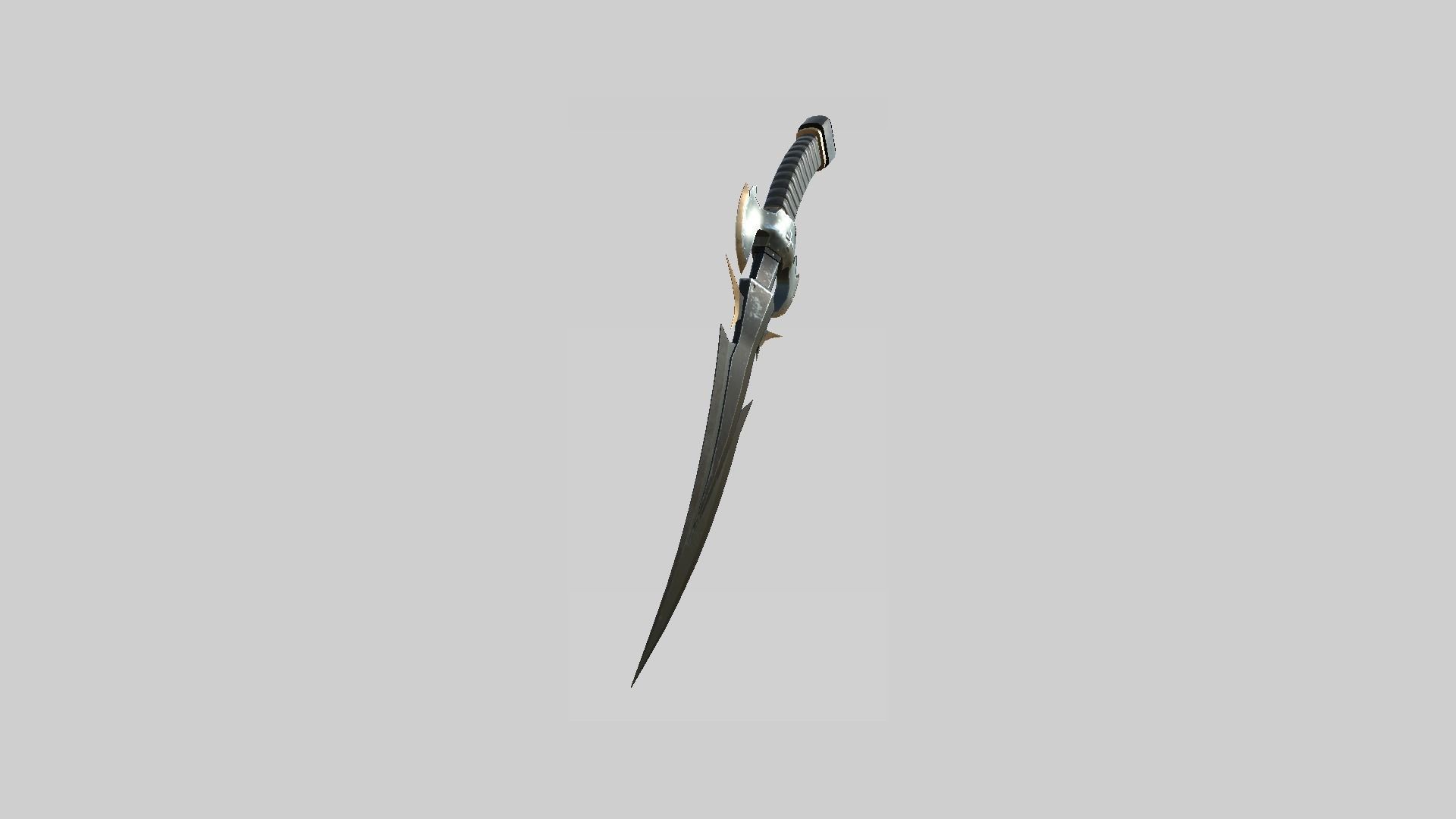 Medieval Dagger 01 Dark - Fantasy Character Weapon Low-poly 3D model_4