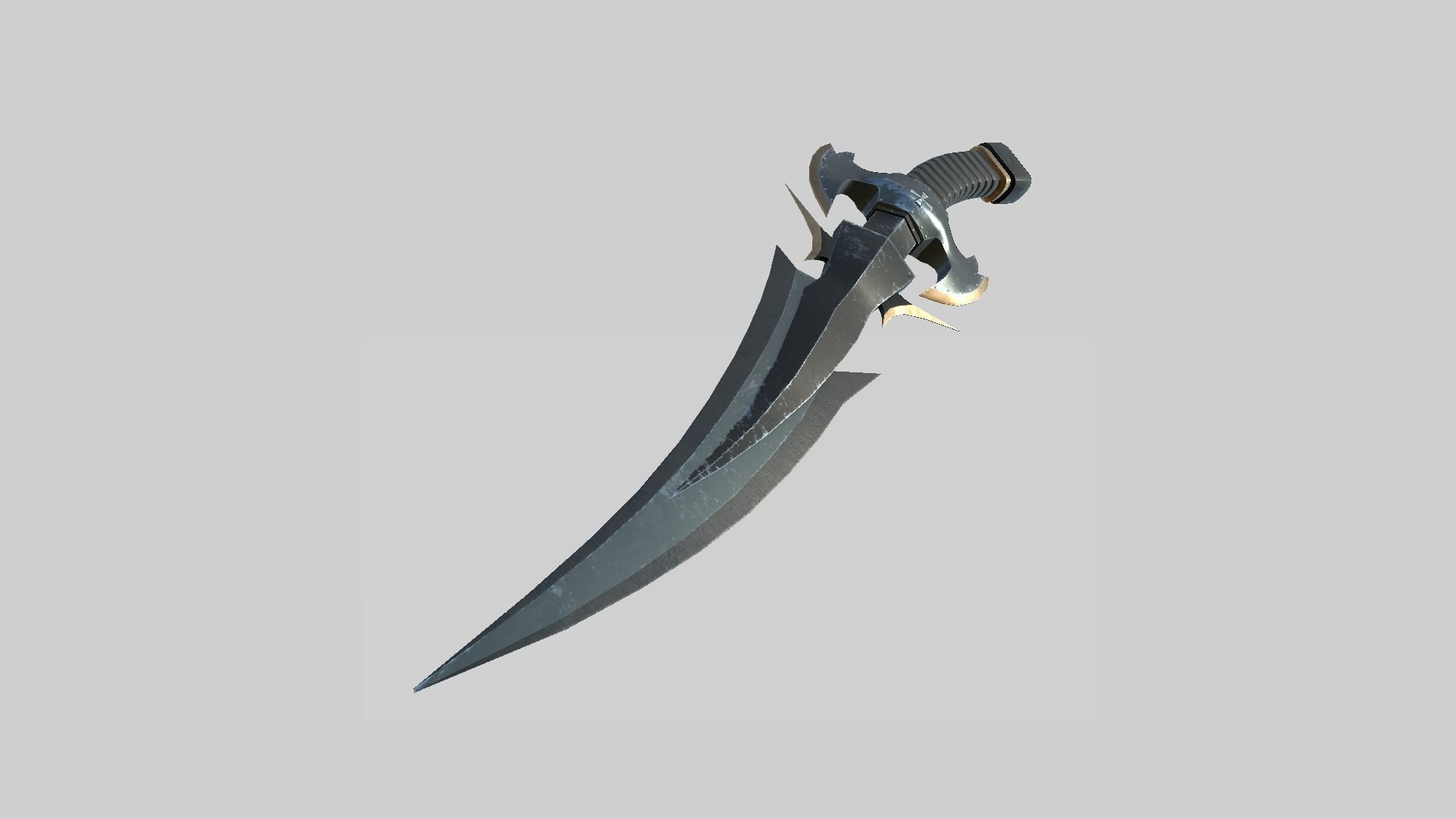 Medieval Dagger 01 Dark - Fantasy Character Weapon Low-poly 3D model_3