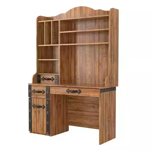 Table05 desk with hutch and drawers