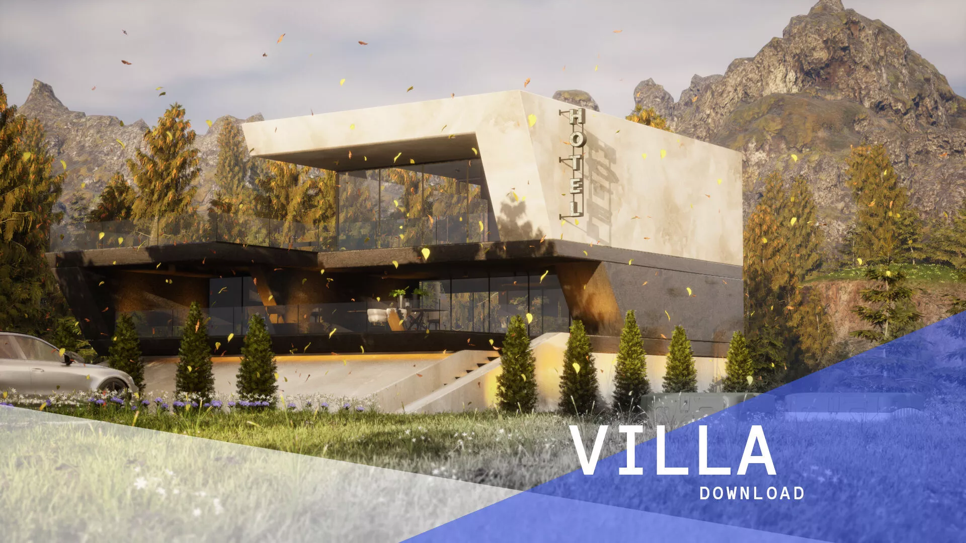 Modern Villa Hotel House 3D model