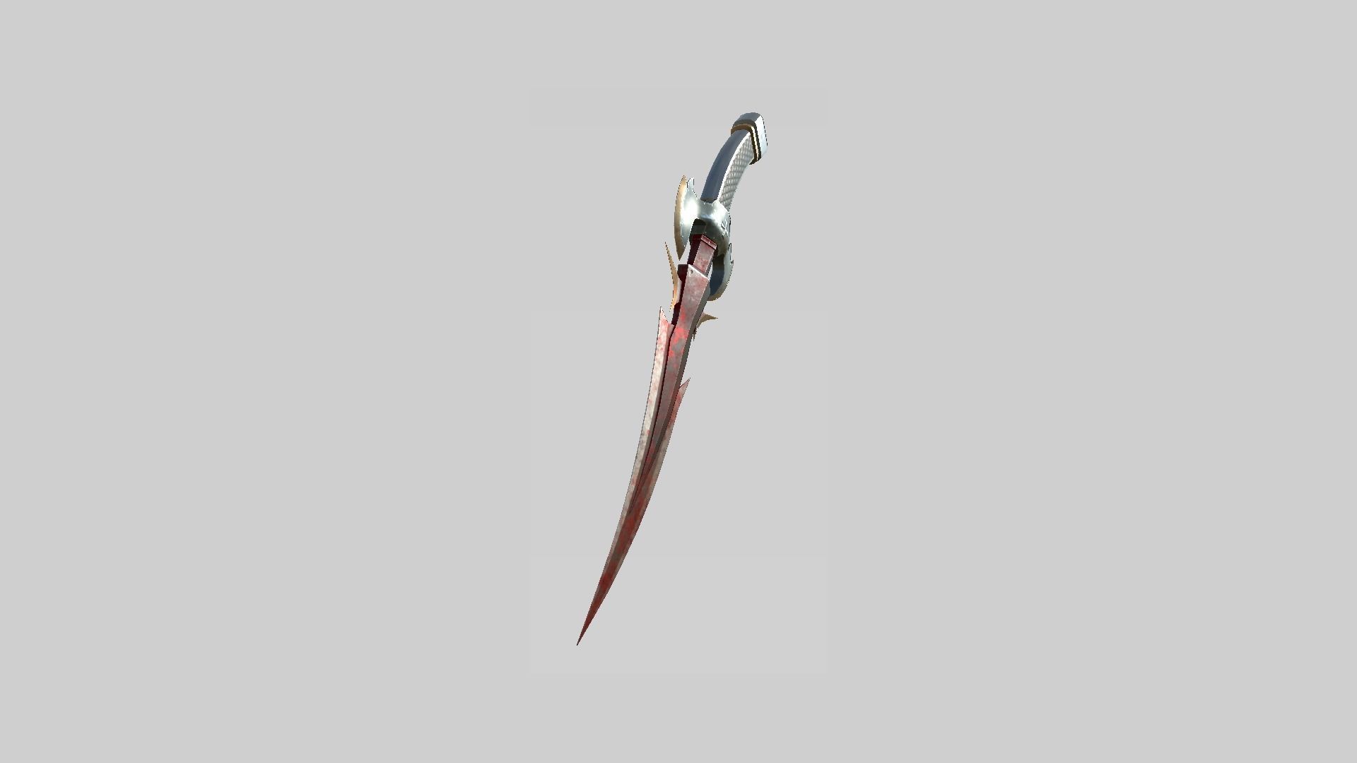 Medieval Dagger 02 Blood - Fantasy Character Weapon Low-poly 3D model_4