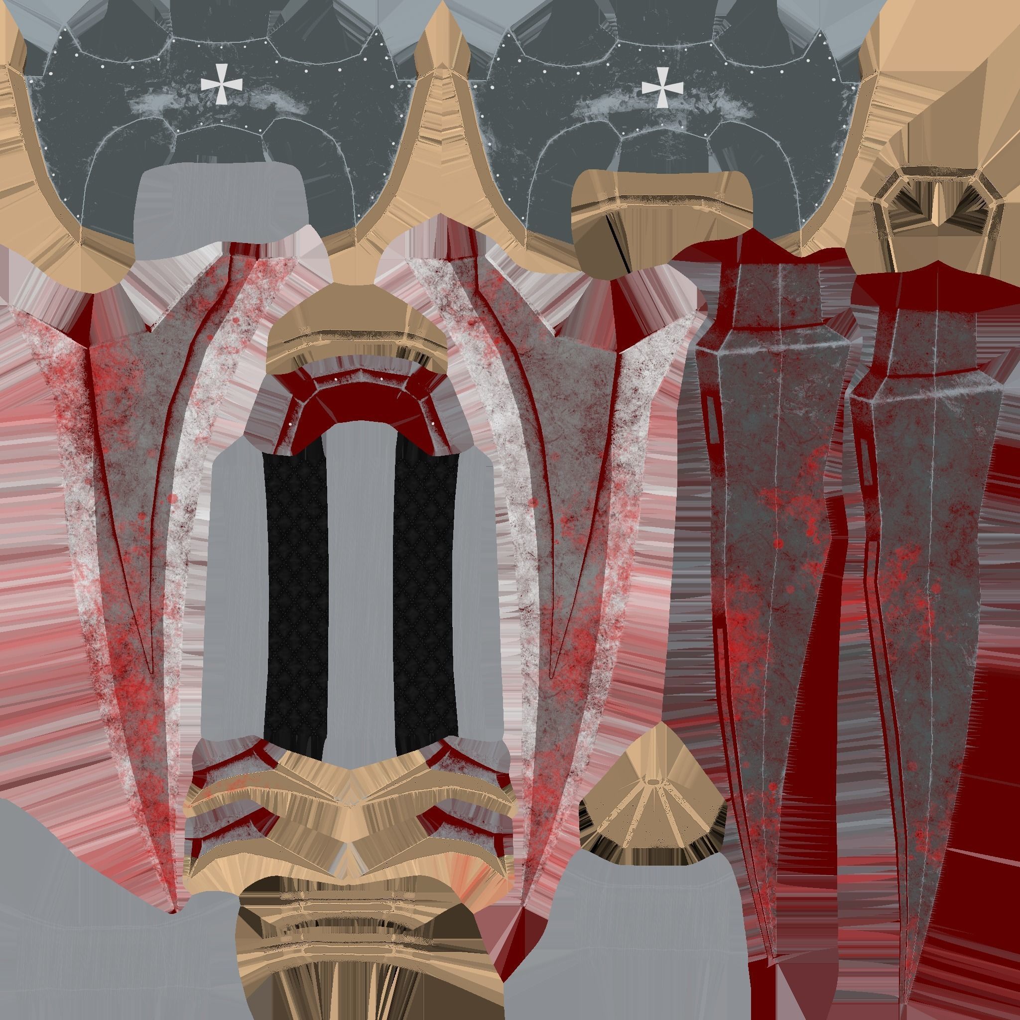 Medieval Dagger 02 Blood - Fantasy Character Weapon Low-poly 3D model_19