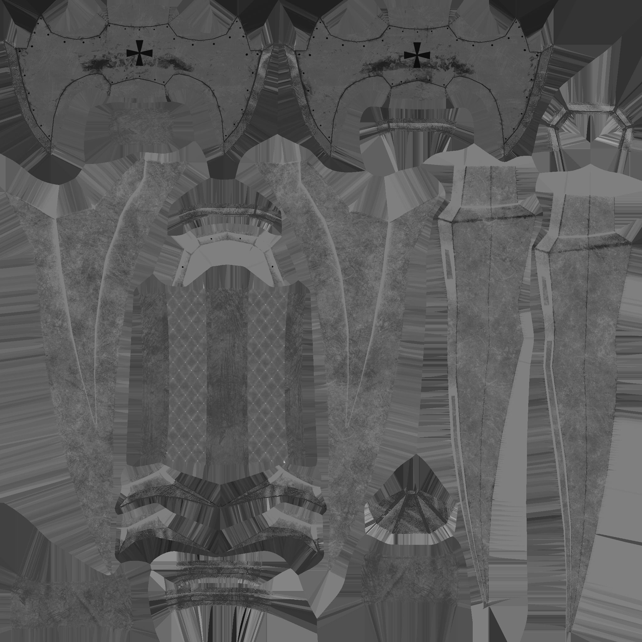 Medieval Dagger 02 Blood - Fantasy Character Weapon Low-poly 3D model_17