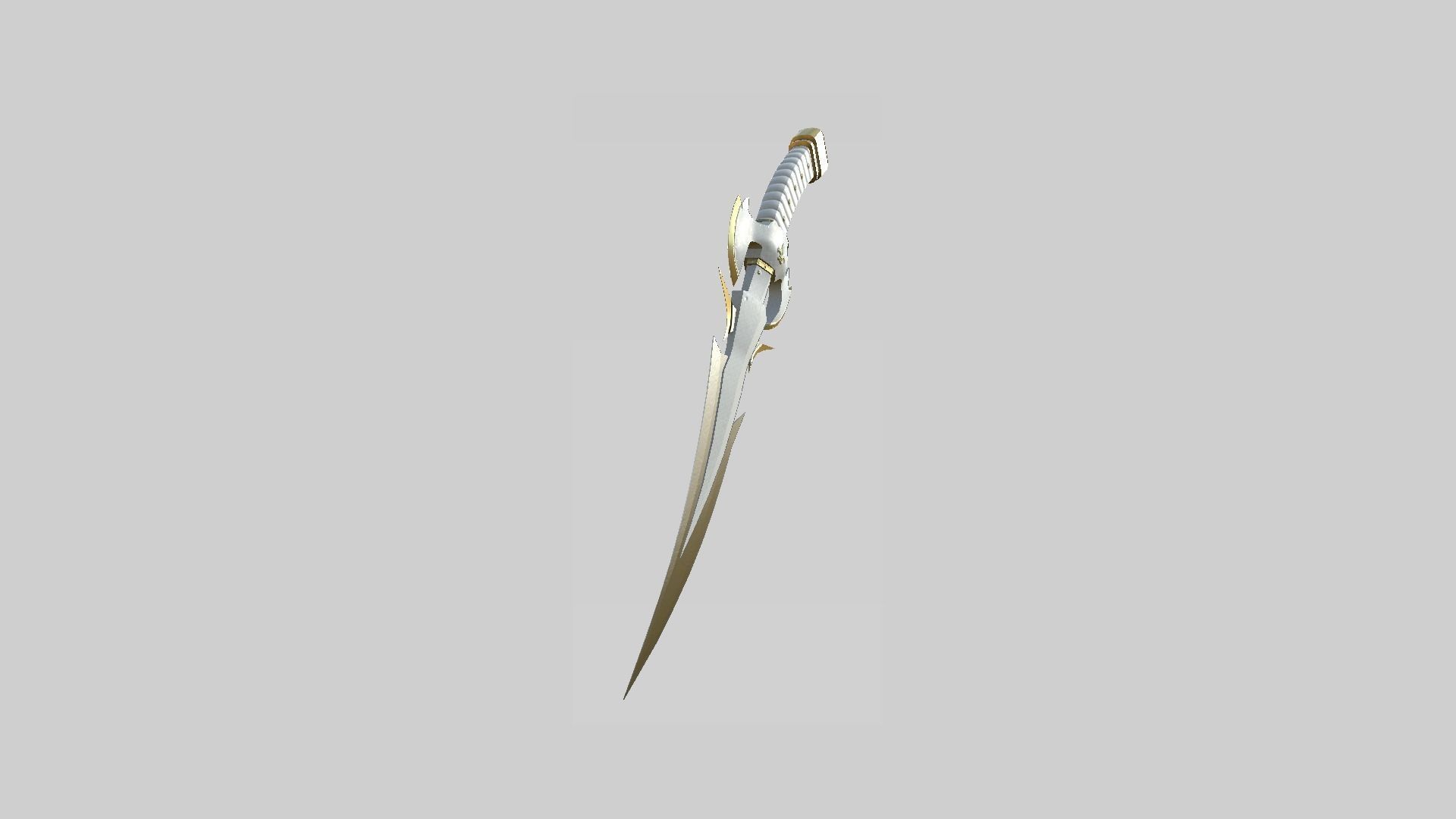 Medieval Dagger 03 Luxury- Fantasy Character Weapon Low-poly 3D model_4