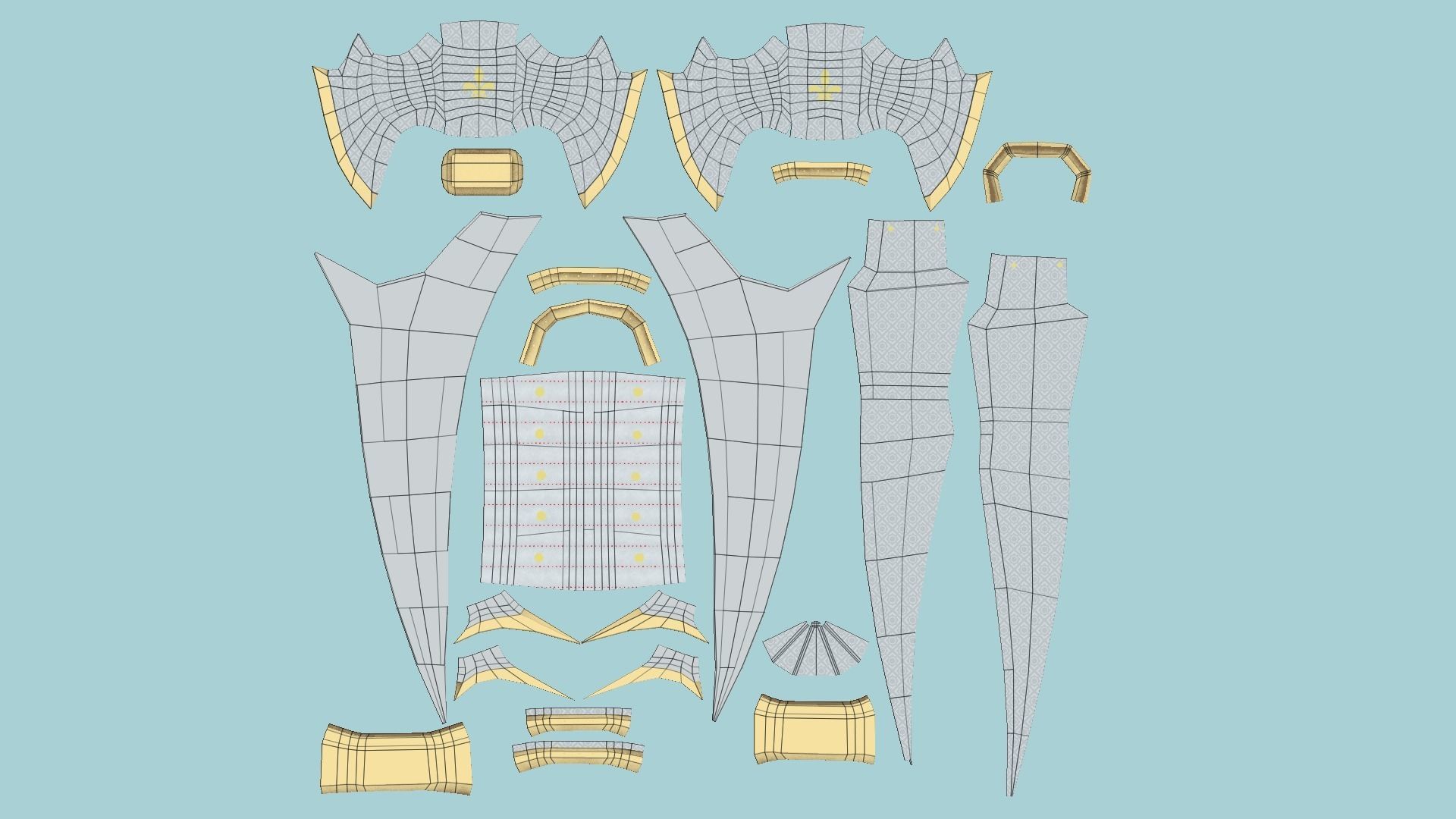 Medieval Dagger 03 Luxury- Fantasy Character Weapon Low-poly 3D model_5