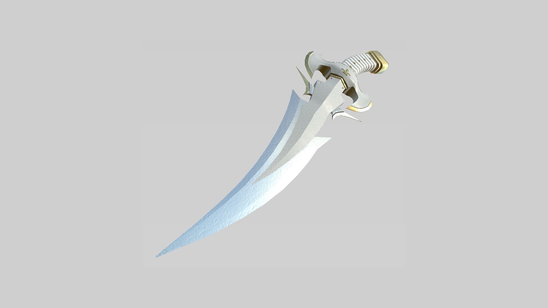 Medieval Dagger 03 Luxury- Fantasy Character Weapon Low-poly 3D model_3