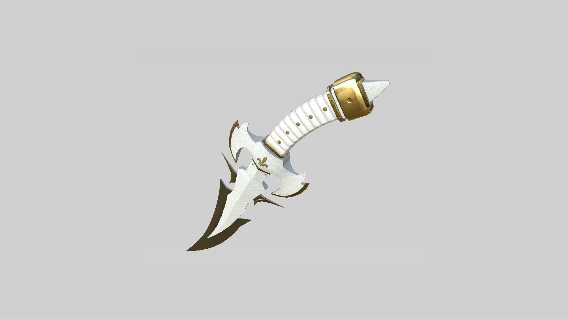 Medieval Dagger 03 Luxury- Fantasy Character Weapon Low-poly 3D model_2
