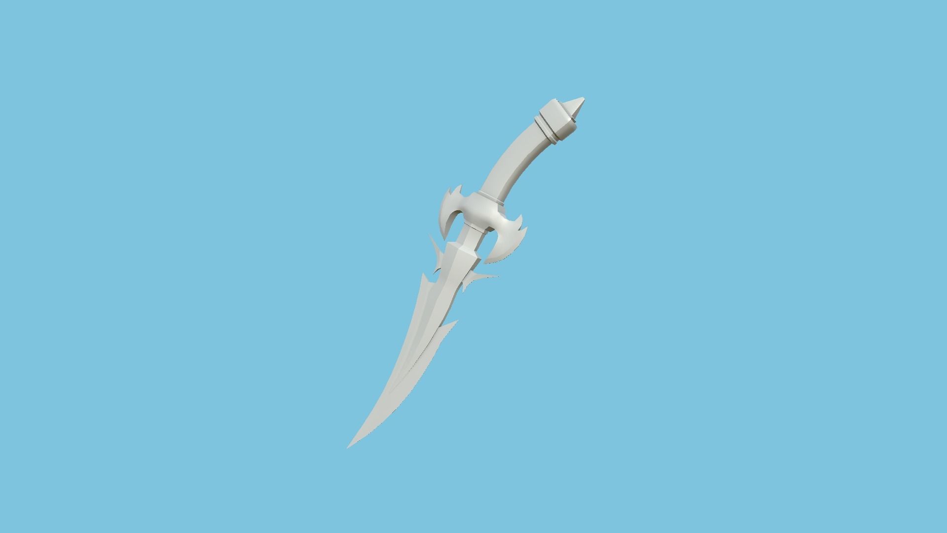 Medieval Dagger 03 Luxury- Fantasy Character Weapon Low-poly 3D model_8