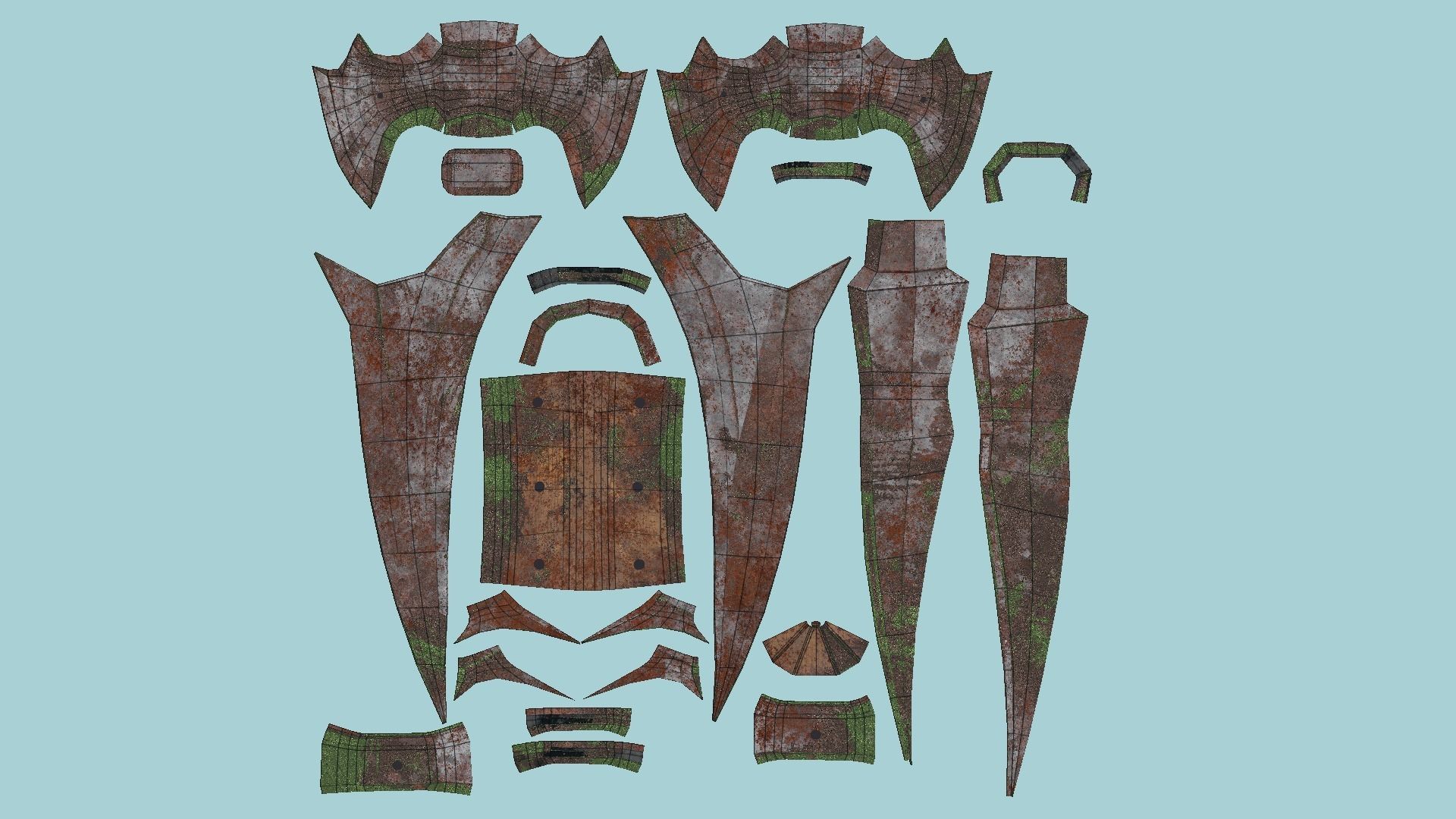 Medieval Dagger 04 Destroyed - Fantasy Character Weapon Low-poly 3D model_5