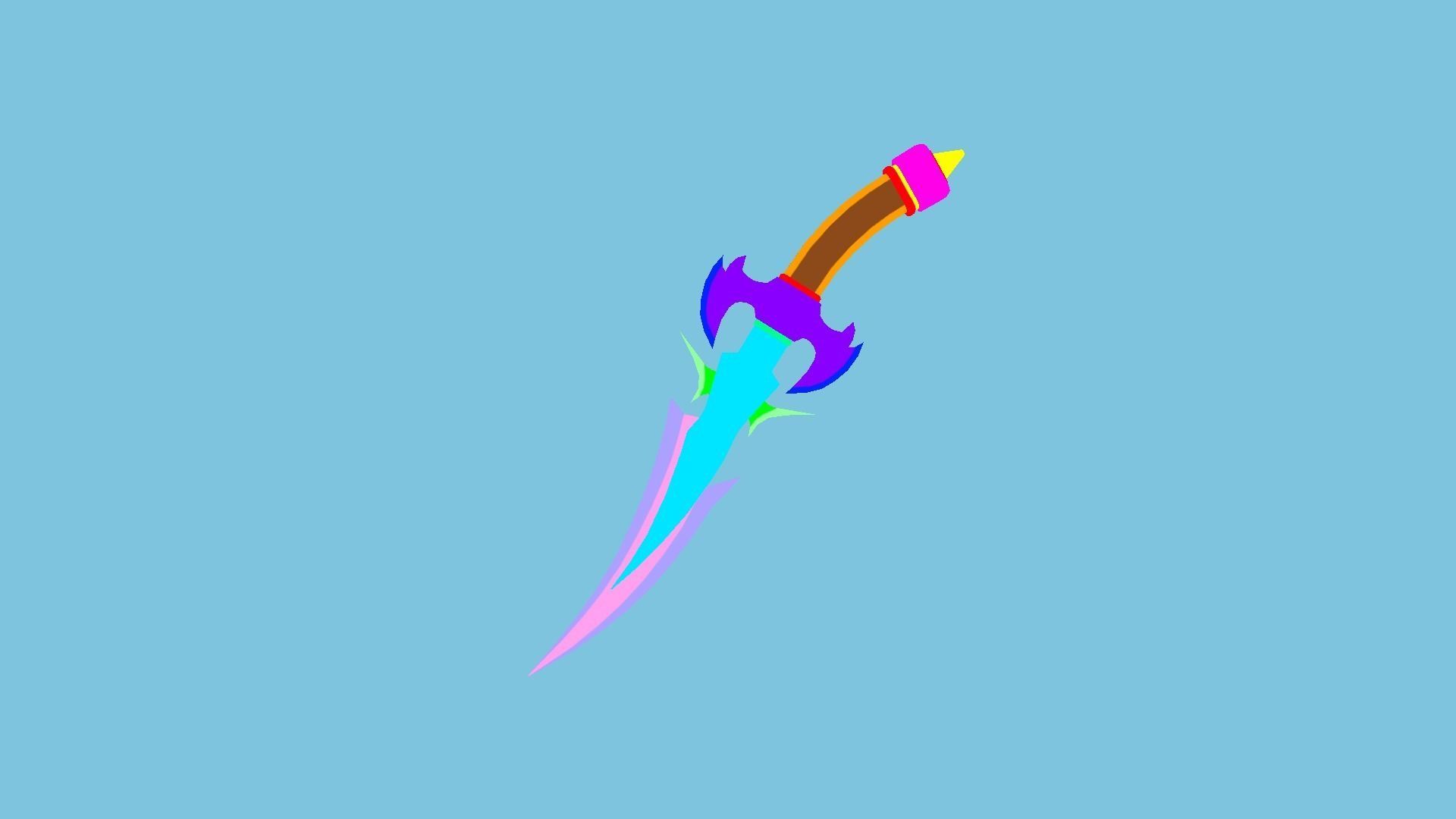 Medieval Dagger 04 Destroyed - Fantasy Character Weapon Low-poly 3D model_10