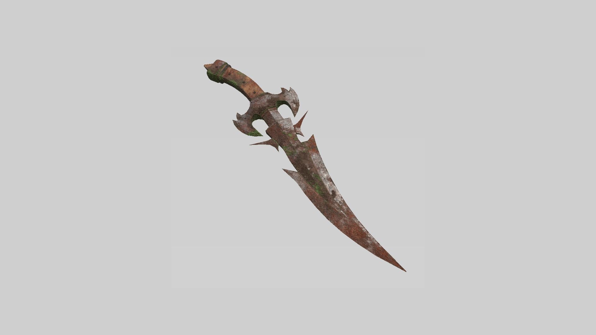 Medieval Dagger 04 Destroyed - Fantasy Character Weapon Low-poly 3D model_1