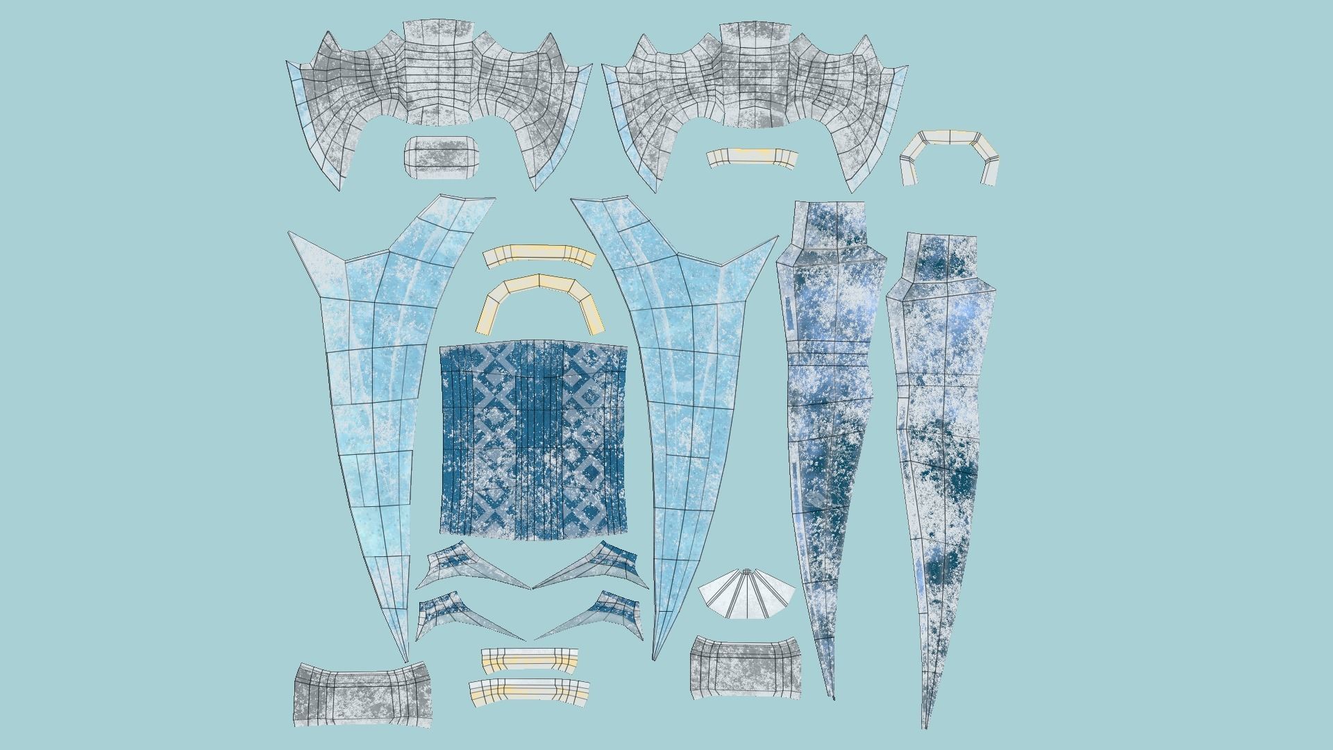 Medieval Dagger 05 Ice Frost - Fantasy Character Weapon Low-poly 3D model_5