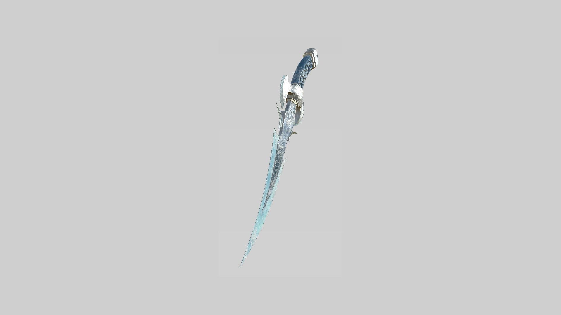 Medieval Dagger 05 Ice Frost - Fantasy Character Weapon Low-poly 3D model_4